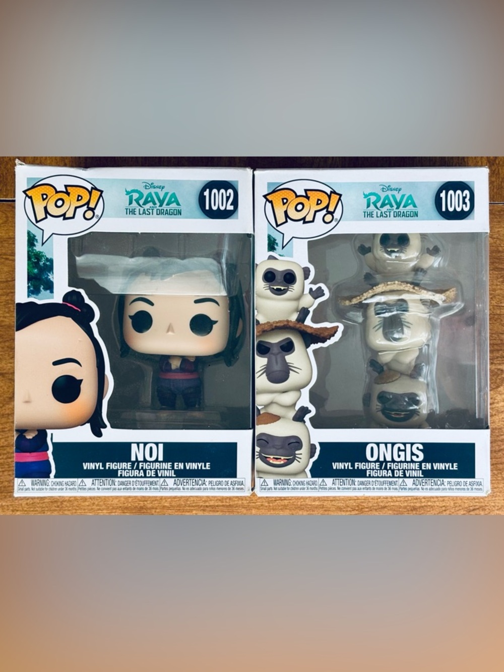Funko Pop! Raya and the Last Dragon Vinyl Figures Lot Noi #1002, Ongis #1003 NEW